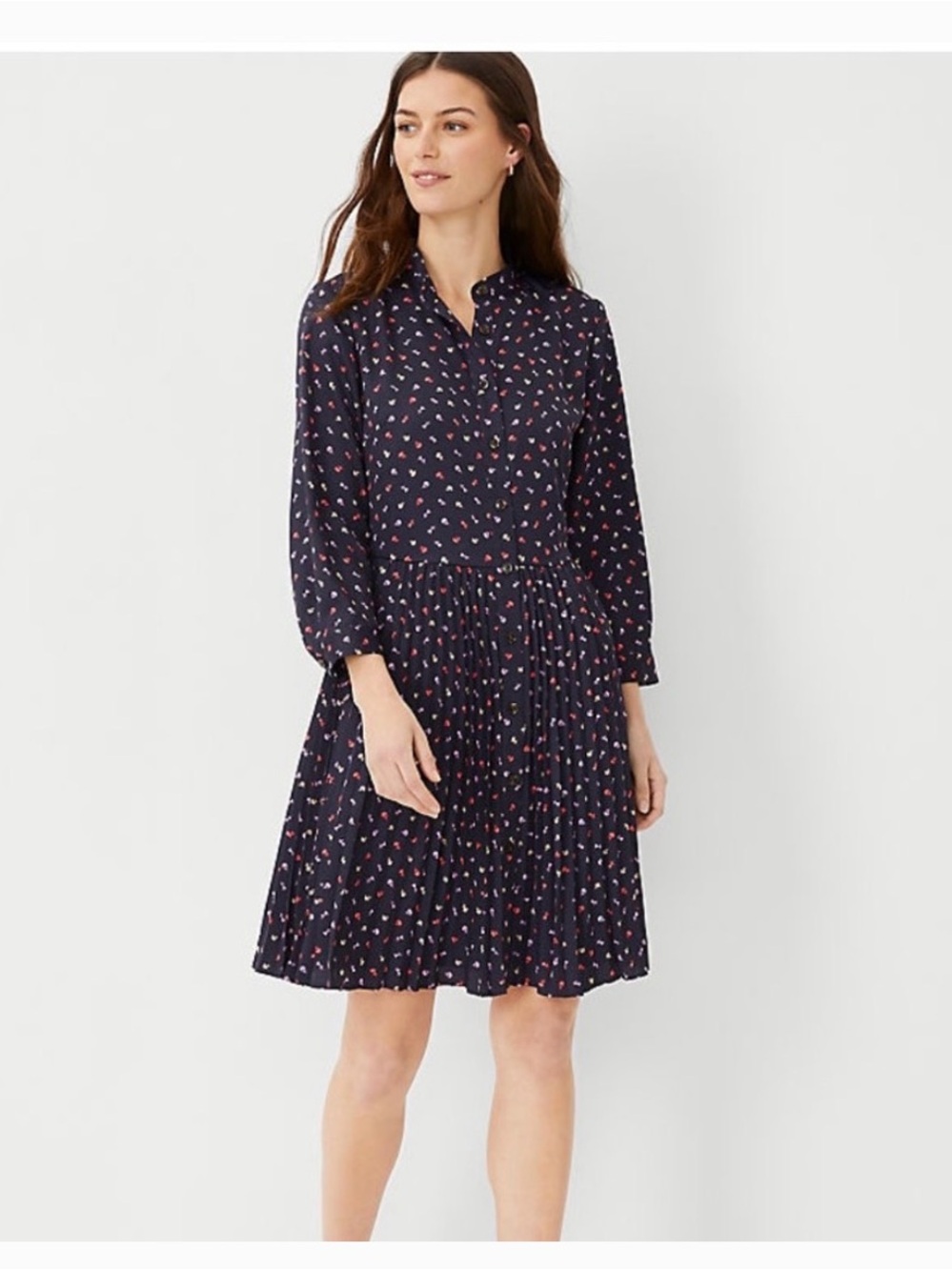 Ann Taylor Ditsy Floral Shirt Dress